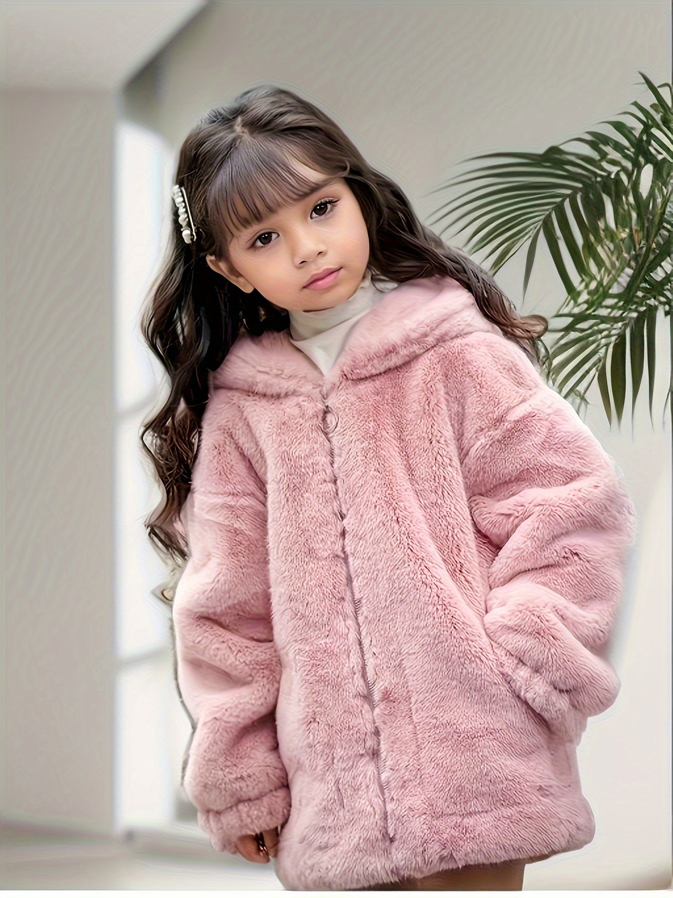 Meisjes Jas | Bont | Fluffy | Fleece Jas | Meisjes Winterjassen-Boetiek Moda