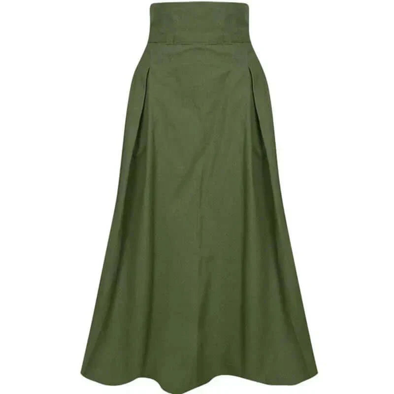 Midi-rok | Elegant | Tailleband | Belrok | Rok met hoge taille-Boetiek Moda