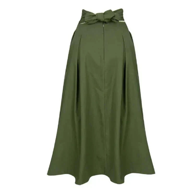 Midi-rok | Elegant | Tailleband | Belrok | Rok met hoge taille-Boetiek Moda