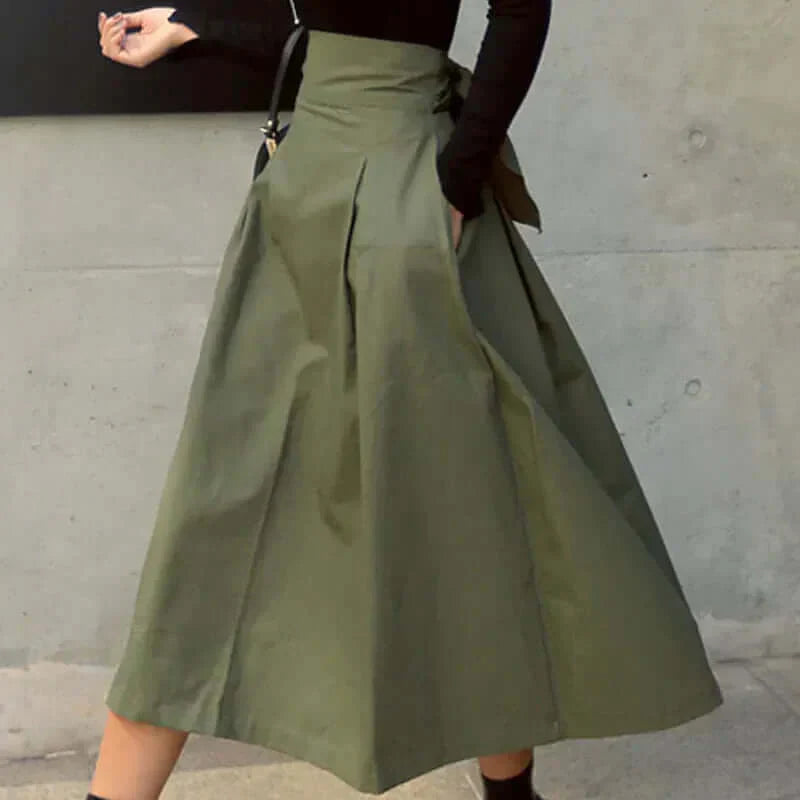 Midi-rok | Elegant | Tailleband | Belrok | Rok met hoge taille-Boetiek Moda