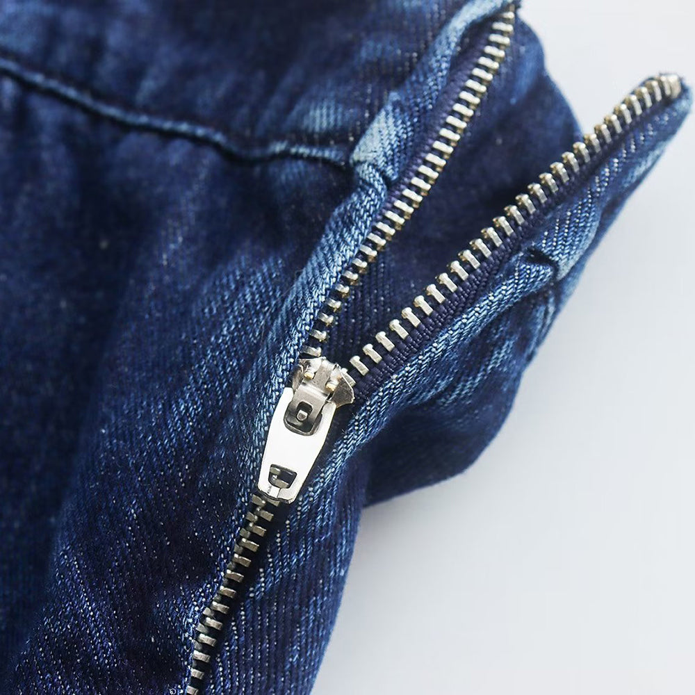 Mini Denim Jurk - Damespijp Bodycon Denim Strapless Jurk-Boetiek Moda