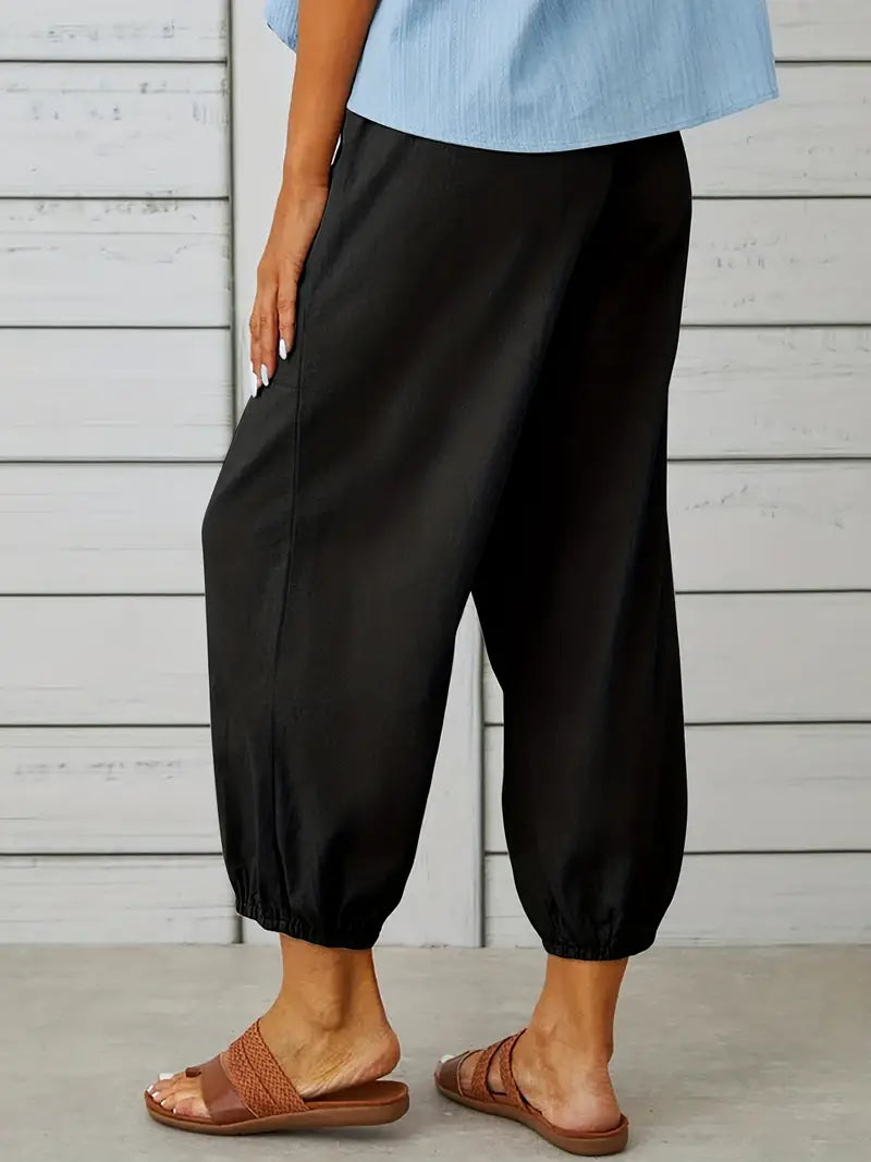 Mirabelle Linnen broek | Casual zomerbroek voor vrouwen-Boetiek Moda