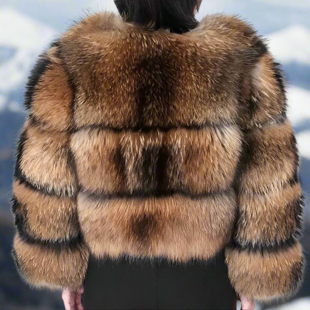 Nepbontjas | Kort | Pluizig | Bontjas | Winterjas voor dames-Boetiek Moda