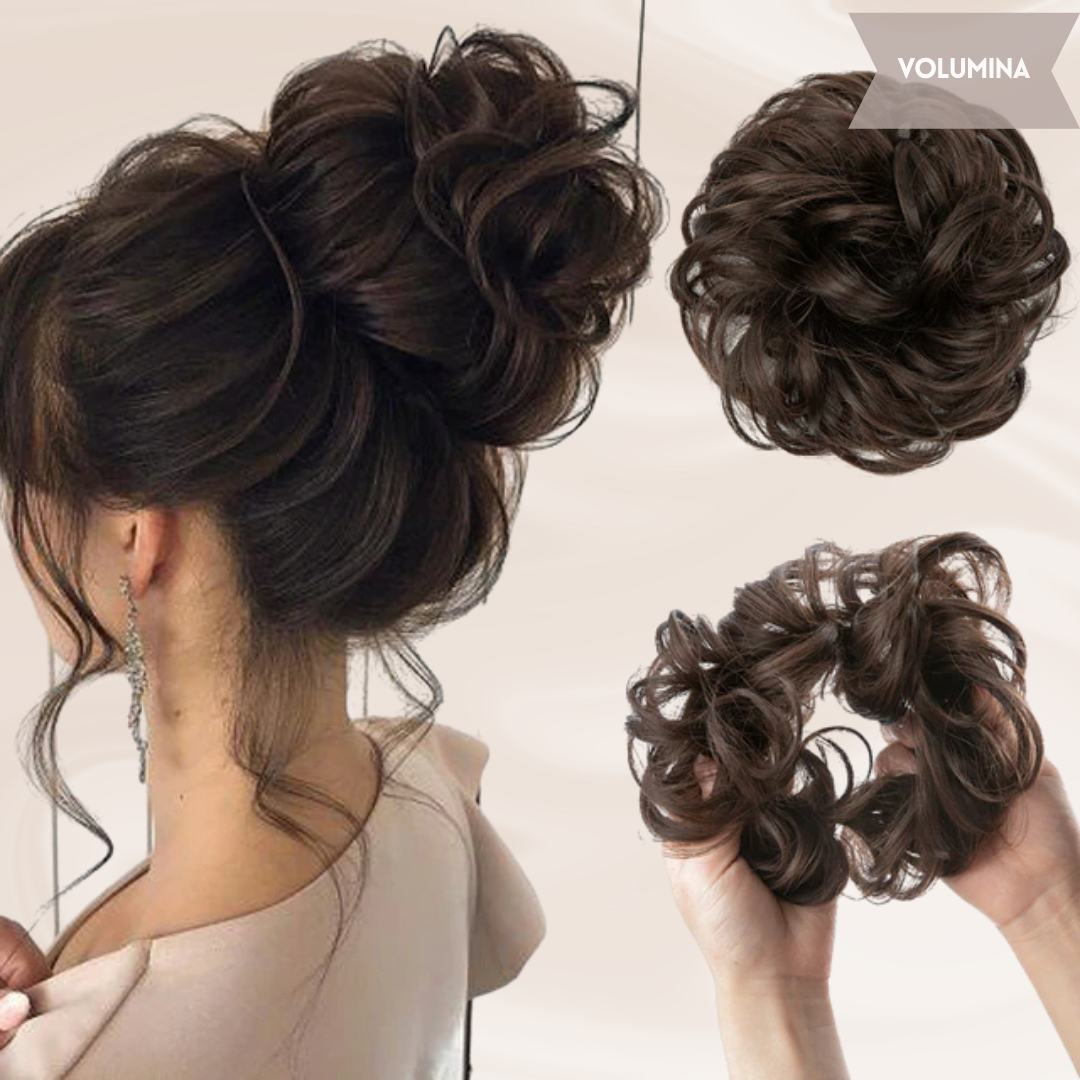 Nephaar Scrunchies - Messy Bun - Haar Donut - Synthetisch Haar Bun - Scrunchie Haarstukjes-Boetiek Moda