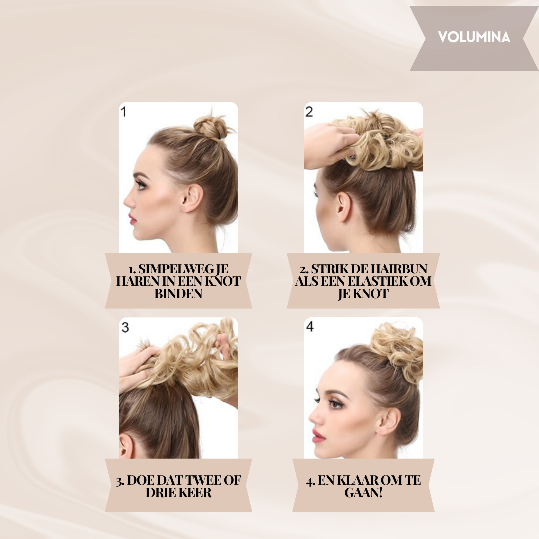 Nephaar Scrunchies - Messy Bun - Haar Donut - Synthetisch Haar Bun - Scrunchie Haarstukjes-Boetiek Moda