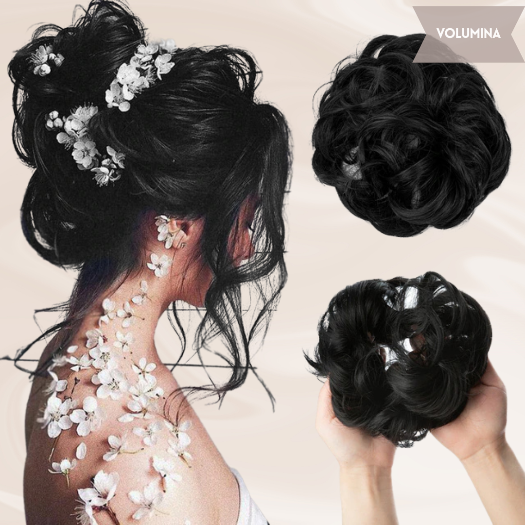 Nephaar Scrunchies - Messy Bun - Haar Donut - Synthetisch Haar Bun - Scrunchie Haarstukjes-Boetiek Moda