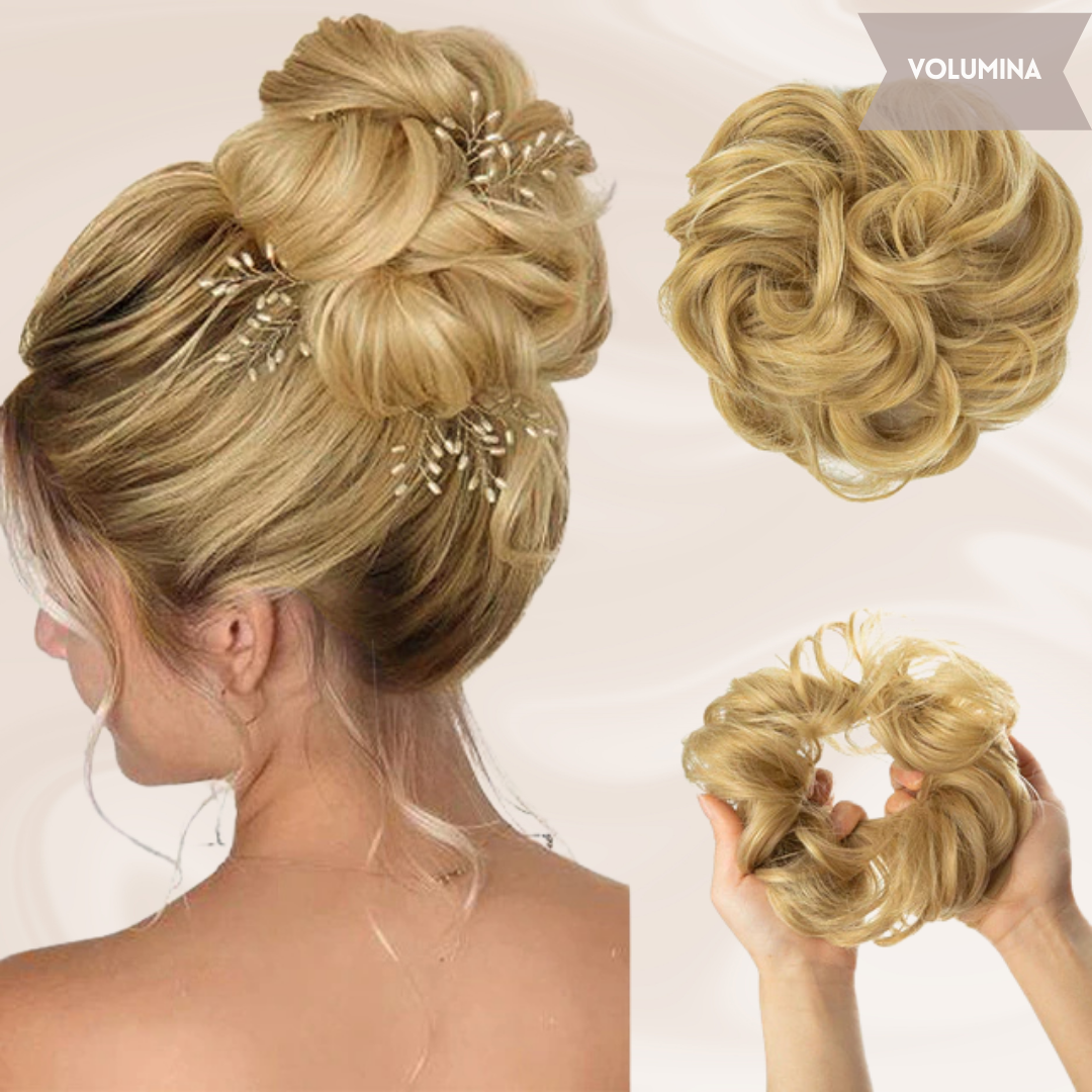 Nephaar Scrunchies - Messy Bun - Haar Donut - Synthetisch Haar Bun - Scrunchie Haarstukjes-Boetiek Moda
