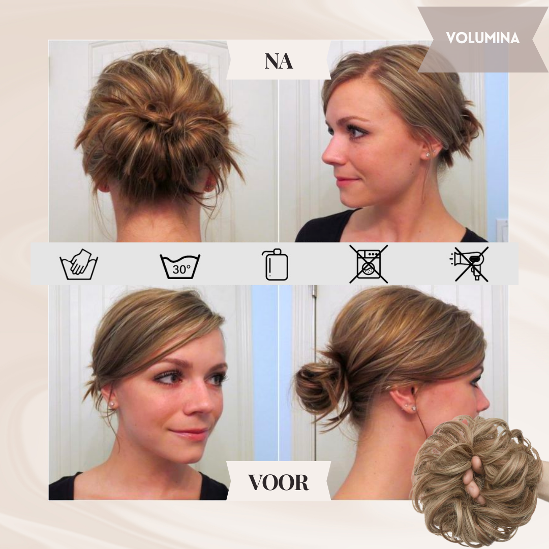 Nephaar Scrunchies - Messy Bun - Haar Donut - Synthetisch Haar Bun - Scrunchie Haarstukjes-Boetiek Moda