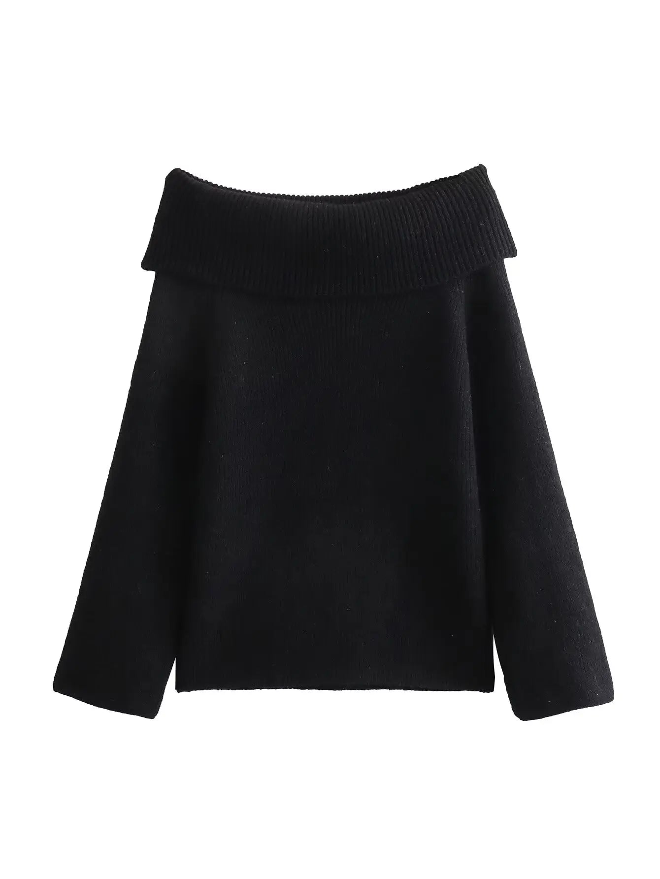 Off-Shoulder Jumper - Losvallende gebreide off-shoulder trui voor dames-Boetiek Moda