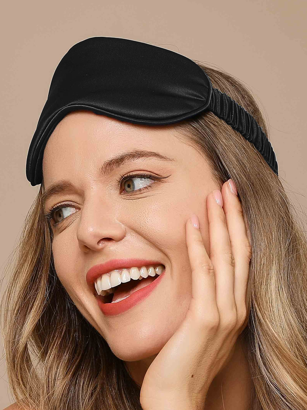 Oogmasker | Zijde | Elastiek | Slaapblinddoek | Slaapmasker-Boetiek Moda