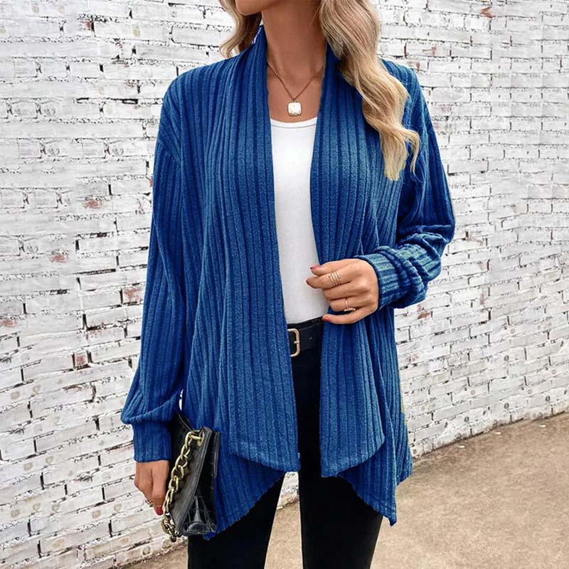 Open Vest - Damesvest met lange mouwen en losse pasvorm-Boetiek Moda