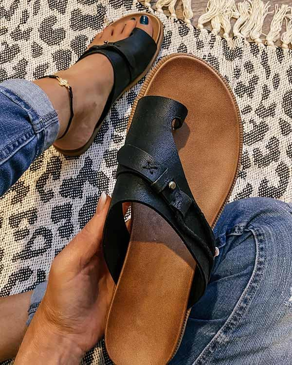 Orthopedische sandalen | Slip-On | Arch Fit | Platte sandalen | Damesslippers-Boetiek Moda