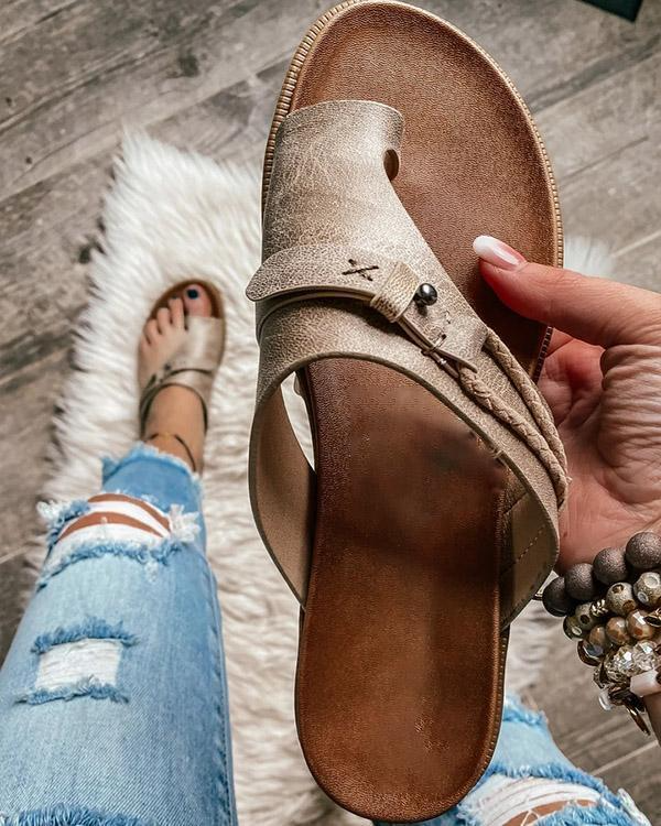 Orthopedische sandalen | Slip-On | Arch Fit | Platte sandalen | Damesslippers-Boetiek Moda