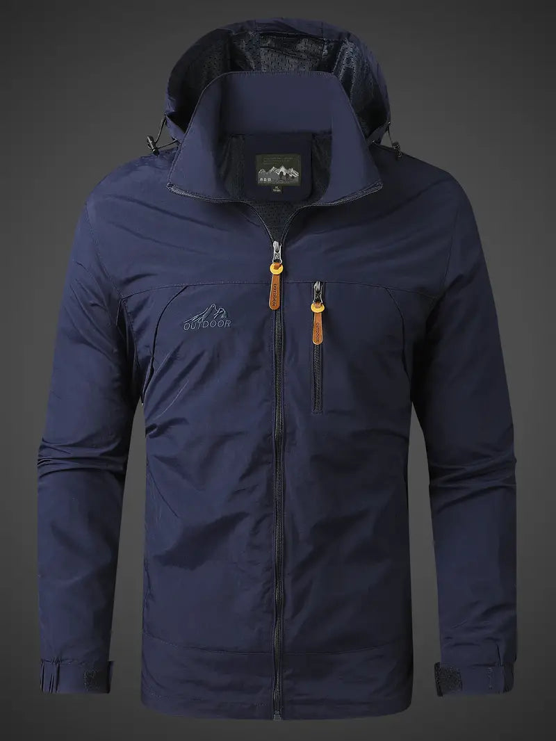 Outdoorjas - Met capuchon - Ritssluiting - Windjack - Herenjas-Boetiek Moda