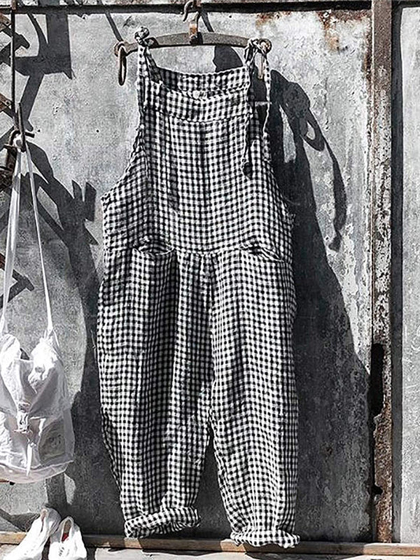 Overalls | Gestreepte | Losse pasvorm | Zomerse jumpsuit | Damesbroek met bretels-Boetiek Moda