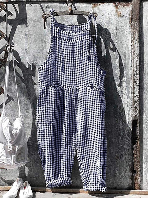 Overalls | Gestreepte | Losse pasvorm | Zomerse jumpsuit | Damesbroek met bretels-Boetiek Moda