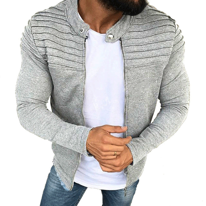 Overshirt – Slim fit sweatshirt met ritssluiting voor heren-Boetiek Moda
