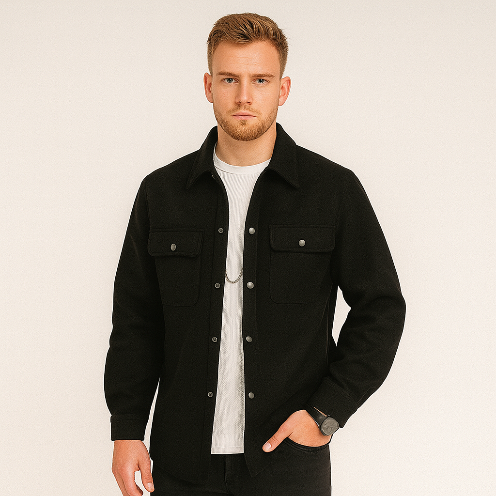 Overshirt voor Heren - Knoopsluiting - Borstzakken - Overhemdjasje - Herenjasje-Boetiek Moda