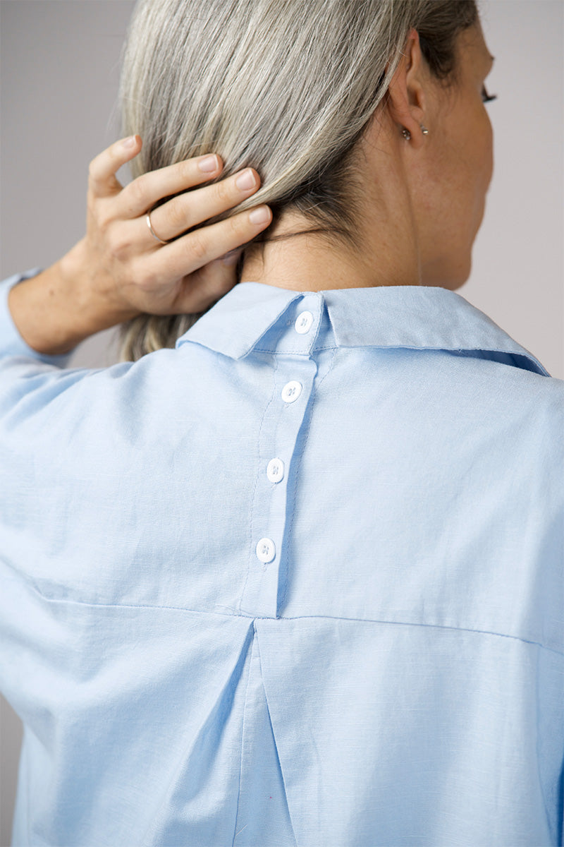 Oversized Blouse - Lange Mouw - Los Fit - Button-Up Shirt - Dames Oversized Shirt-Boetiek Moda