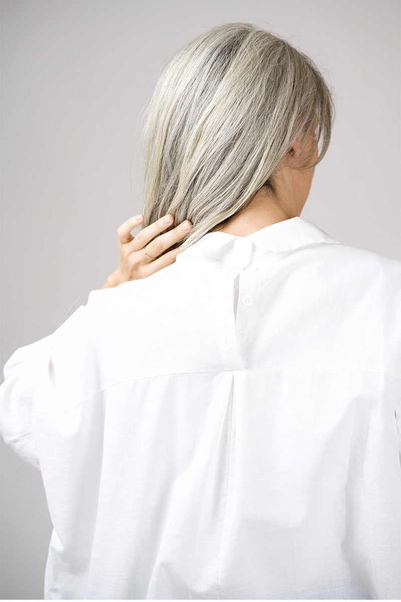 Oversized Blouse - Lange Mouw - Los Fit - Button-Up Shirt - Dames Oversized Shirt-Boetiek Moda