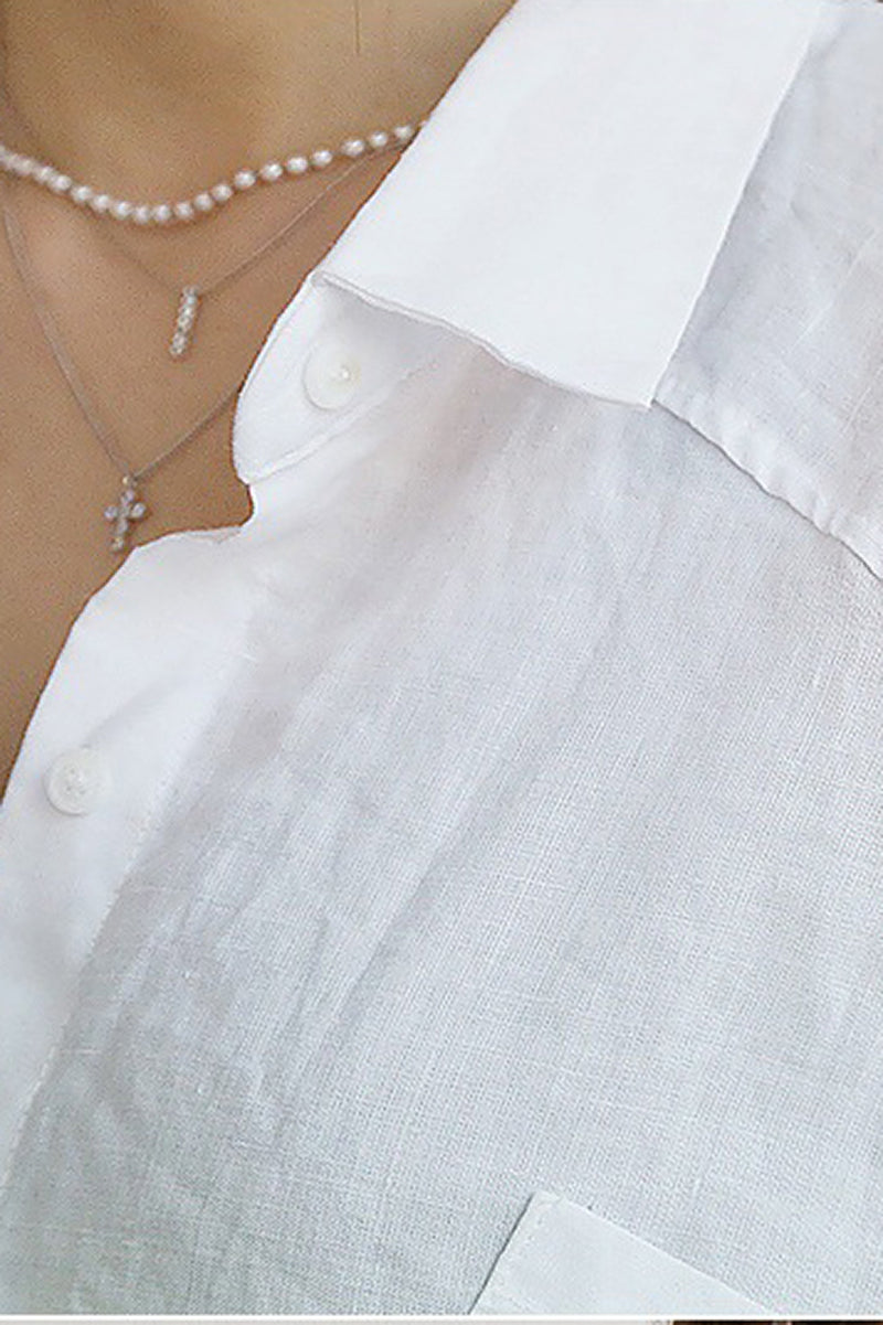 Oversized Blouse - Lange Mouw - Los Fit - Button-Up Shirt - Dames Oversized Shirt-Boetiek Moda