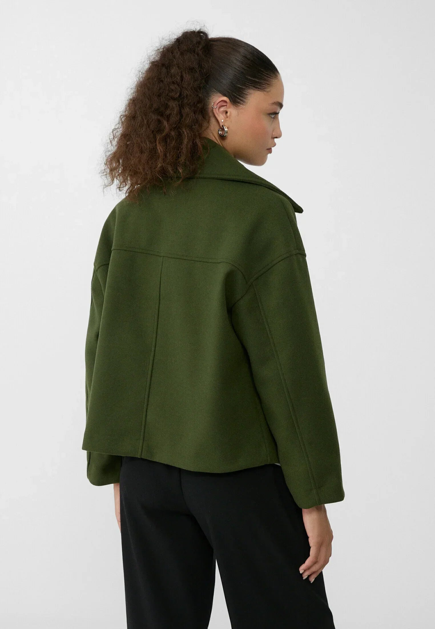 Oversized Jas - Double Breasted - Herfst - Korte trenchcoat - Damesjas-Boetiek Moda