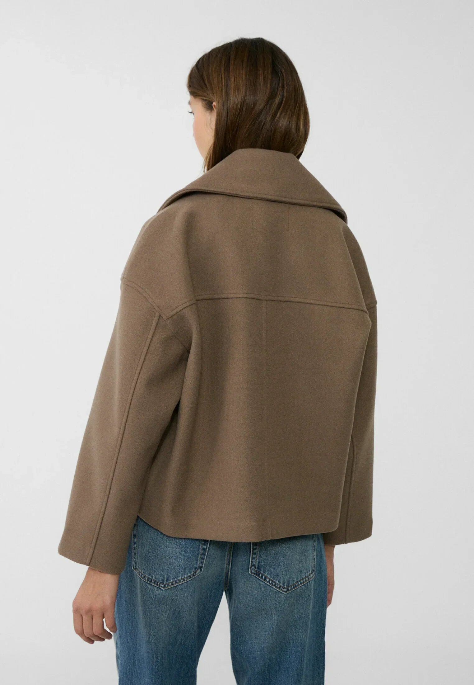Oversized Jas - Double Breasted - Herfst - Korte trenchcoat - Damesjas-Boetiek Moda