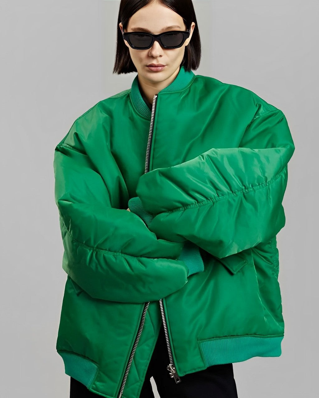 Oversized Jas - Warm - Gewatteerd - Winter Bomberjack - Damesjas-Boetiek Moda