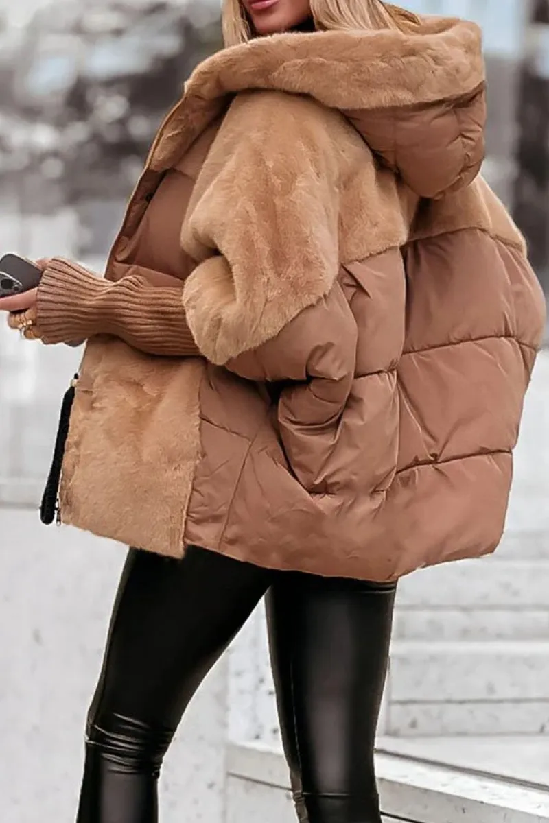 Oversized Pufferjas | Capuchonjas | Oversized Winterjas | Vrouwen Winterjas-Boetiek Moda