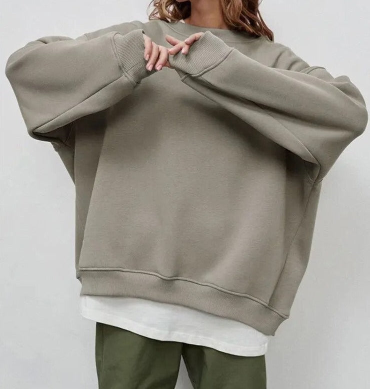 Oversized Sweatshirt | Ronde Hals | Pullover | Oversized Trui | Dameskleding-Boetiek Moda