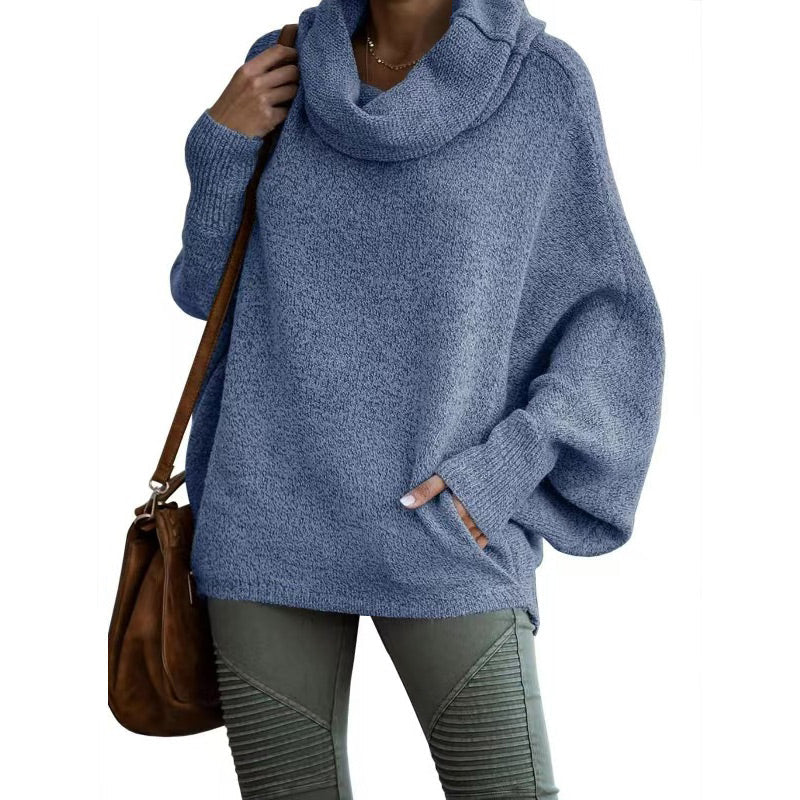 Oversized Trui - Batsleeve - Coltrui - Oversized Pullover - Dames Knitwear-Boetiek Moda