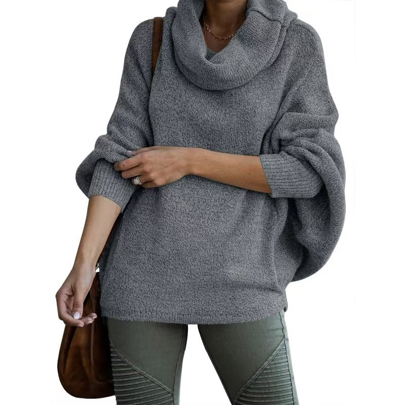 Oversized Trui - Batsleeve - Coltrui - Oversized Pullover - Dames Knitwear-Boetiek Moda