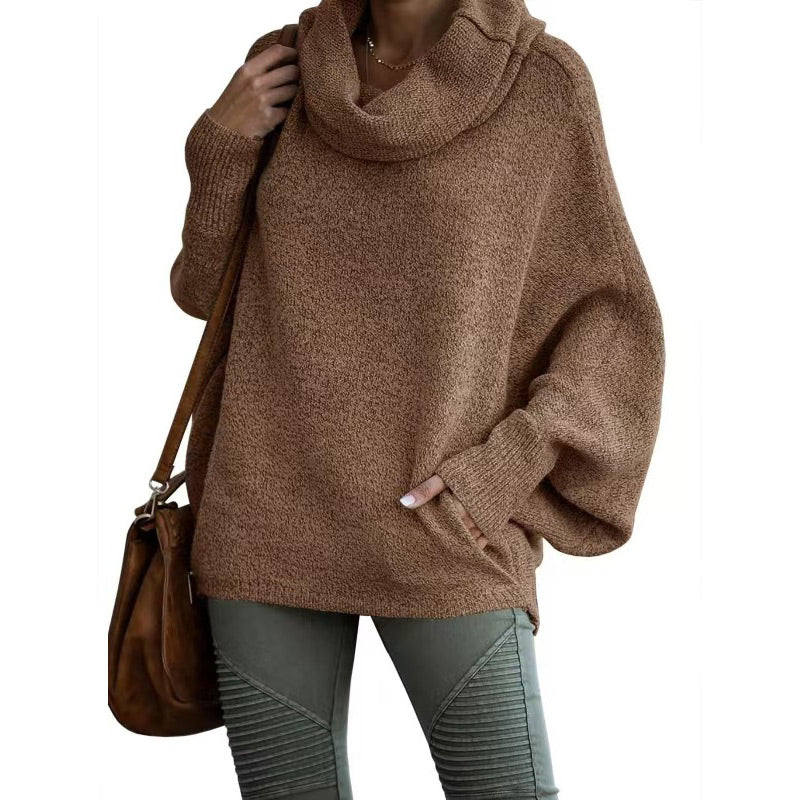 Oversized Trui - Batsleeve - Coltrui - Oversized Pullover - Dames Knitwear-Boetiek Moda