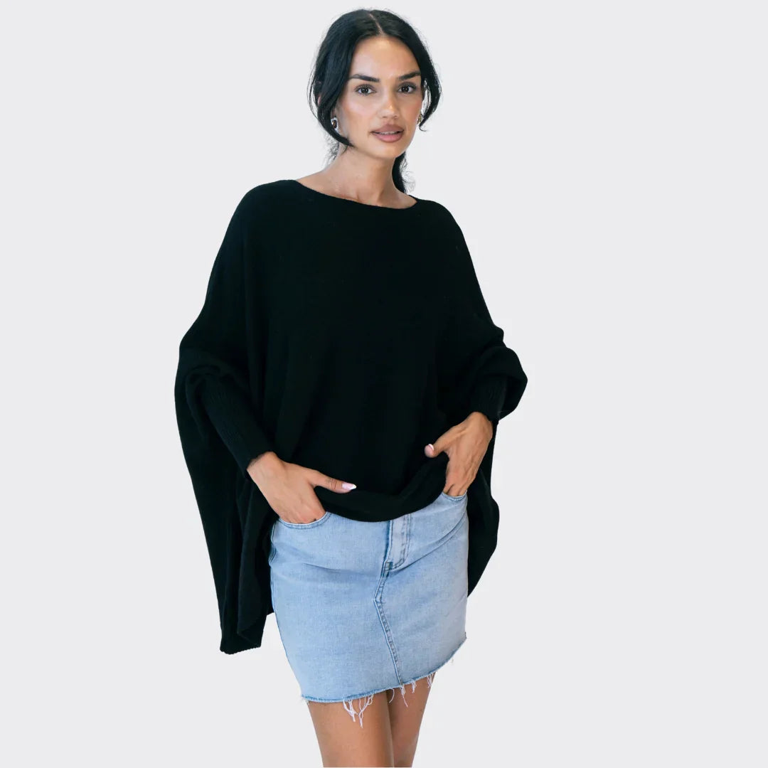 Oversized Trui | Batwing | Boothals | Pullover | Vrouwenbreiwerk-Boetiek Moda