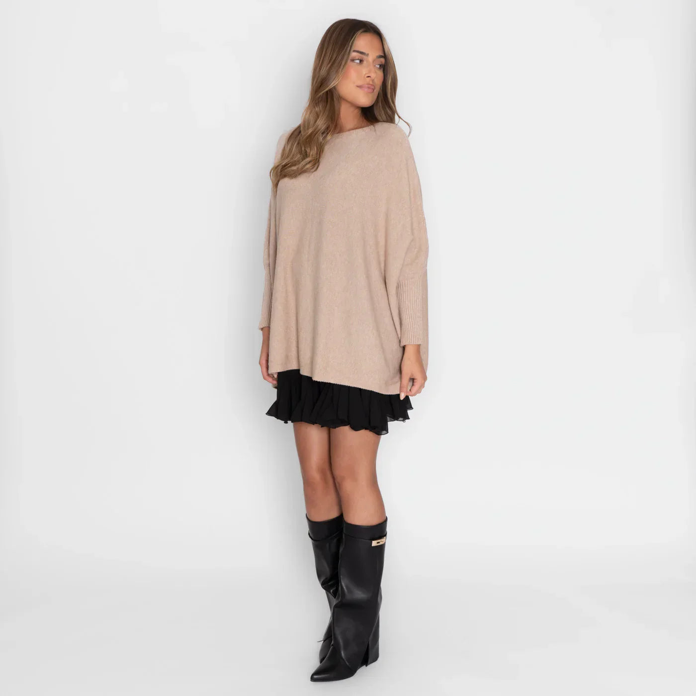 Oversized Trui | Batwing | Boothals | Pullover | Vrouwenbreiwerk-Boetiek Moda