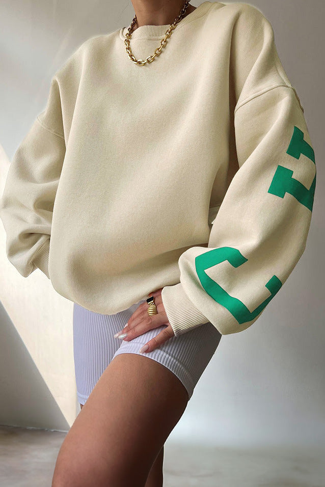 Oversized Trui - Comfortabel oversized sweatshirt met ronde hals voor dames-Boetiek Moda