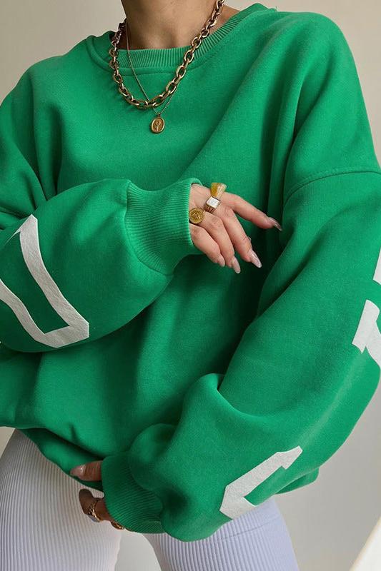 Oversized Trui - Comfortabel oversized sweatshirt met ronde hals voor dames-Boetiek Moda