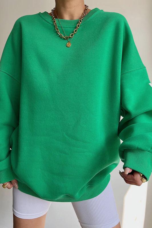 Oversized Trui - Comfortabel oversized sweatshirt met ronde hals voor dames-Boetiek Moda