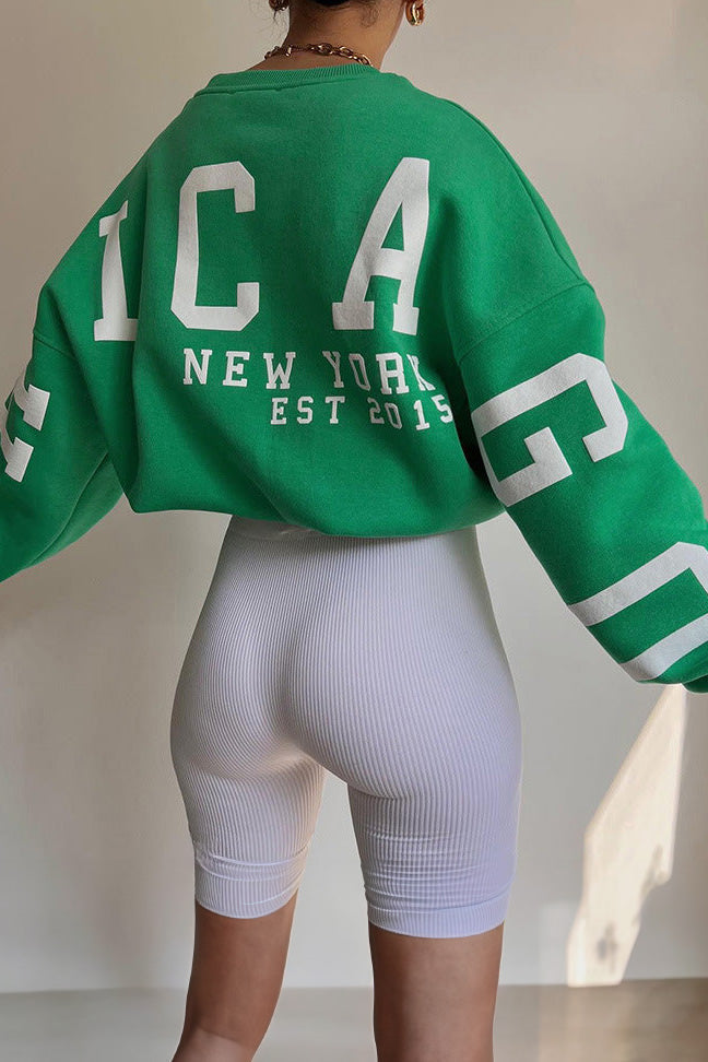 Oversized Trui - Comfortabel oversized sweatshirt met ronde hals voor dames-Boetiek Moda