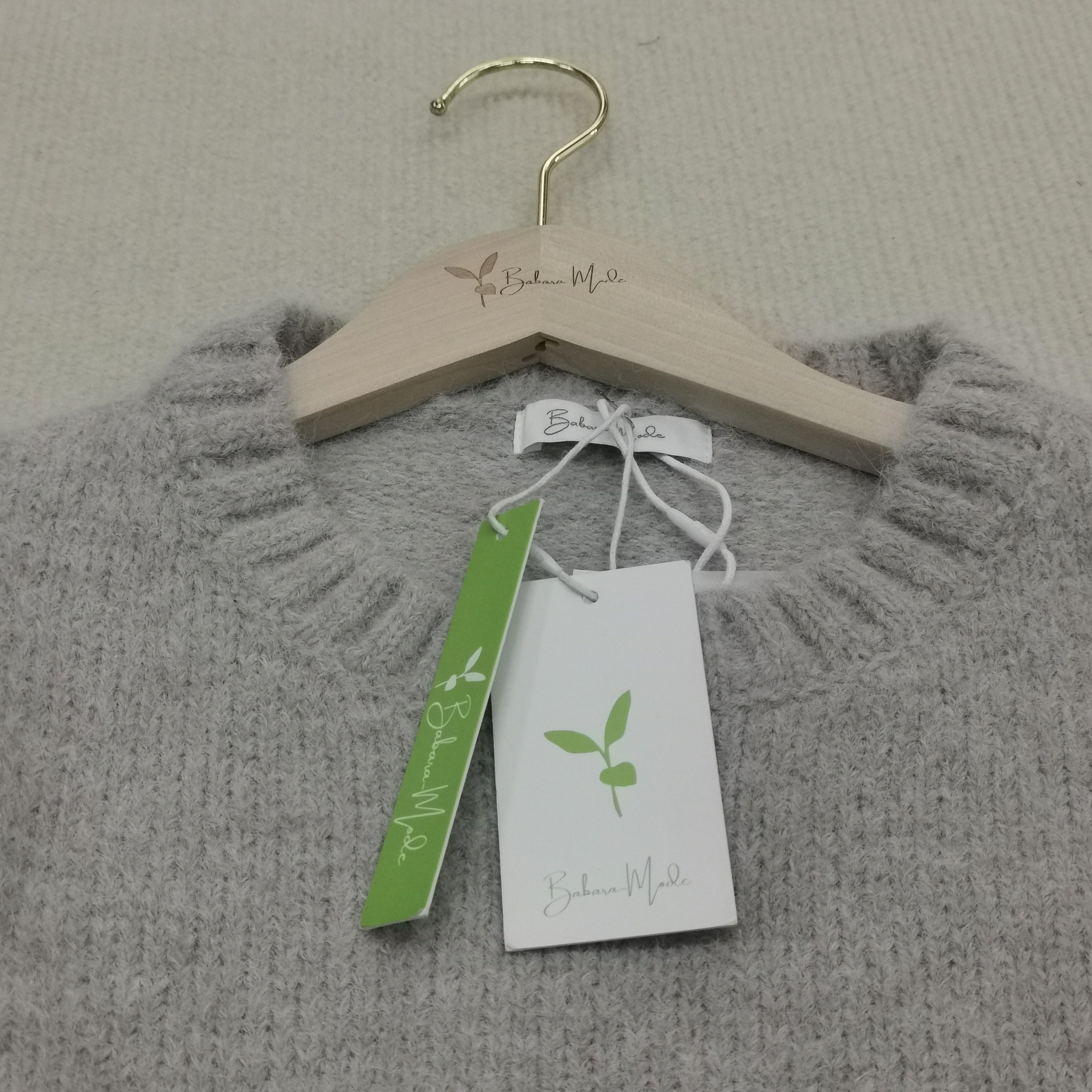 Oversized Trui - Lichtgrijze Loose Fit Grofgebreide Trui voor dames-Boetiek Moda