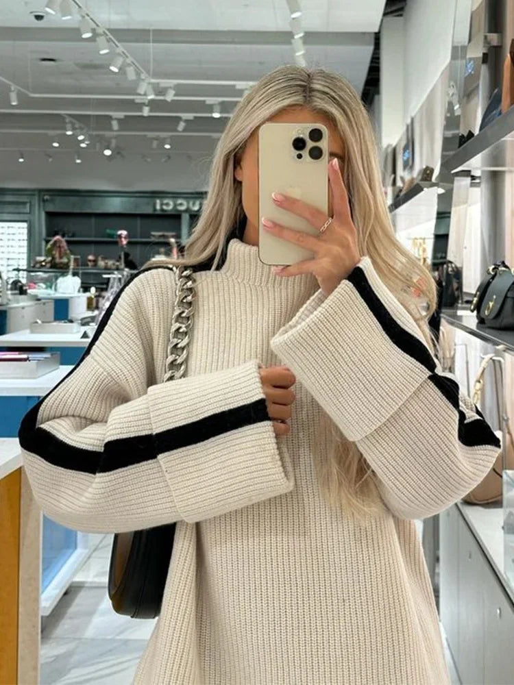 Oversized Trui - Los model - Coltrui - Gebreide trui - Dameskleding-Boetiek Moda