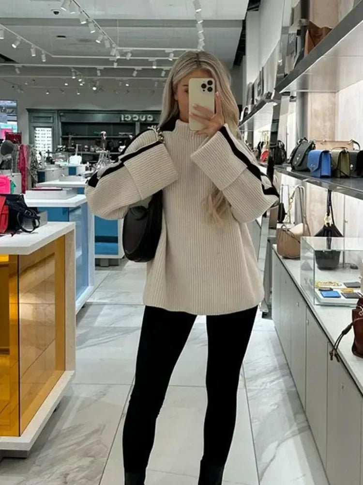 Oversized Trui - Los model - Coltrui - Gebreide trui - Dameskleding-Boetiek Moda