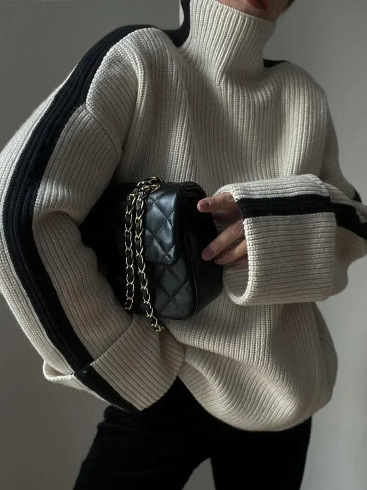 Oversized Trui - Los model - Coltrui - Gebreide trui - Dameskleding-Boetiek Moda