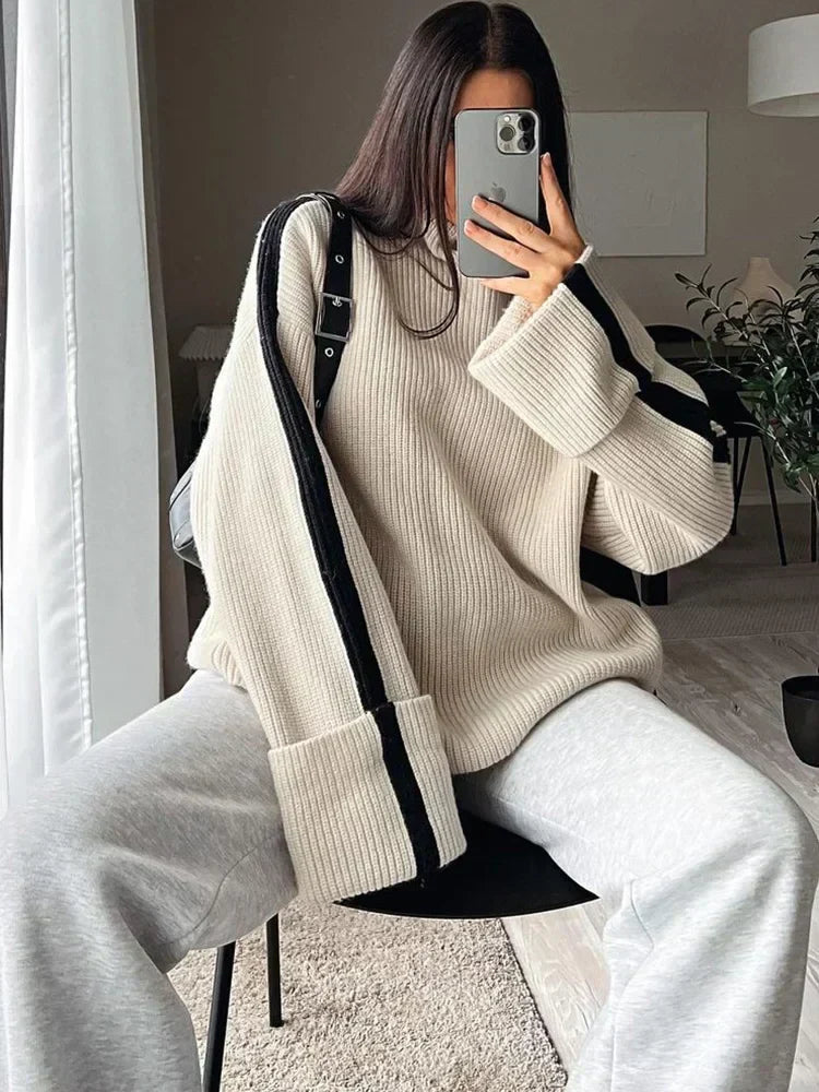 Oversized Trui - Los model - Coltrui - Gebreide trui - Dameskleding-Boetiek Moda