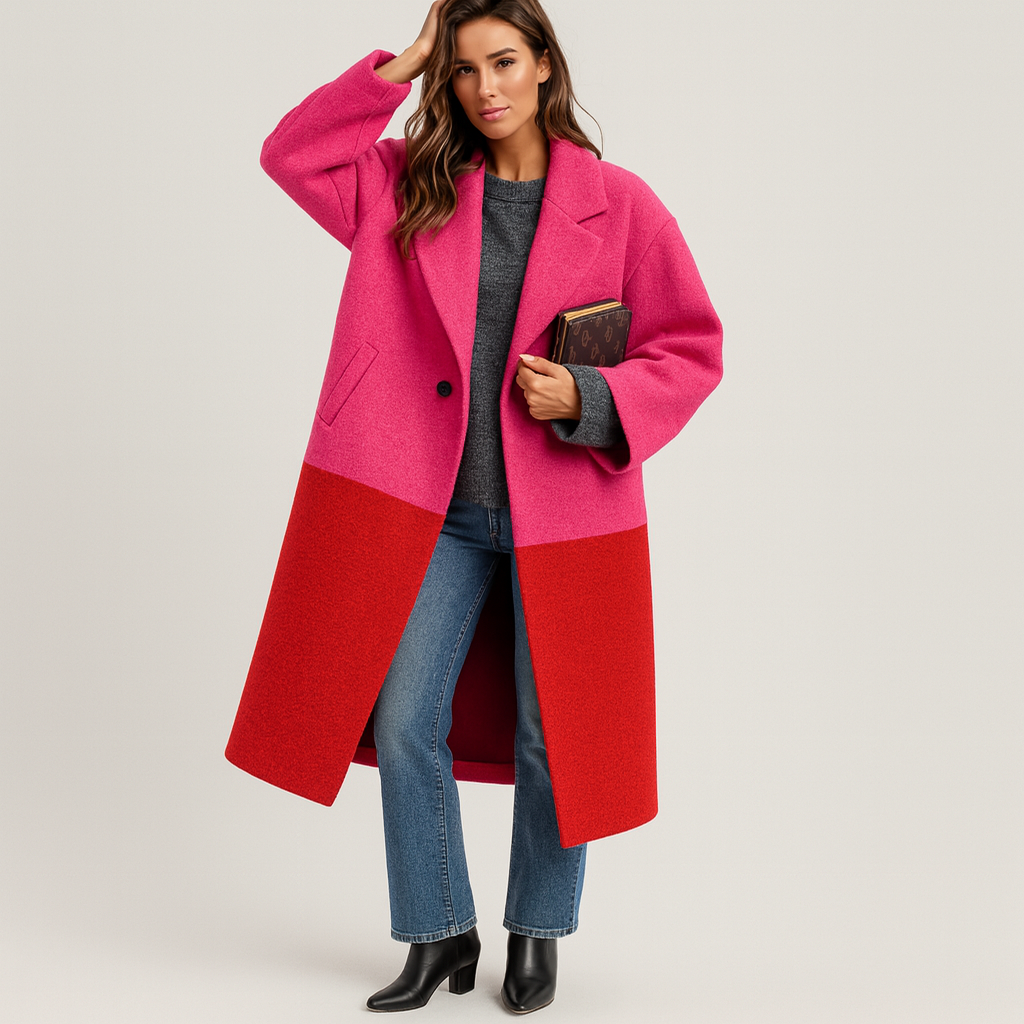Oversized Wollen Jas | Lang | Relaxed fit | Wintertrenchcoat | Winterjas voor dames-Boetiek Moda