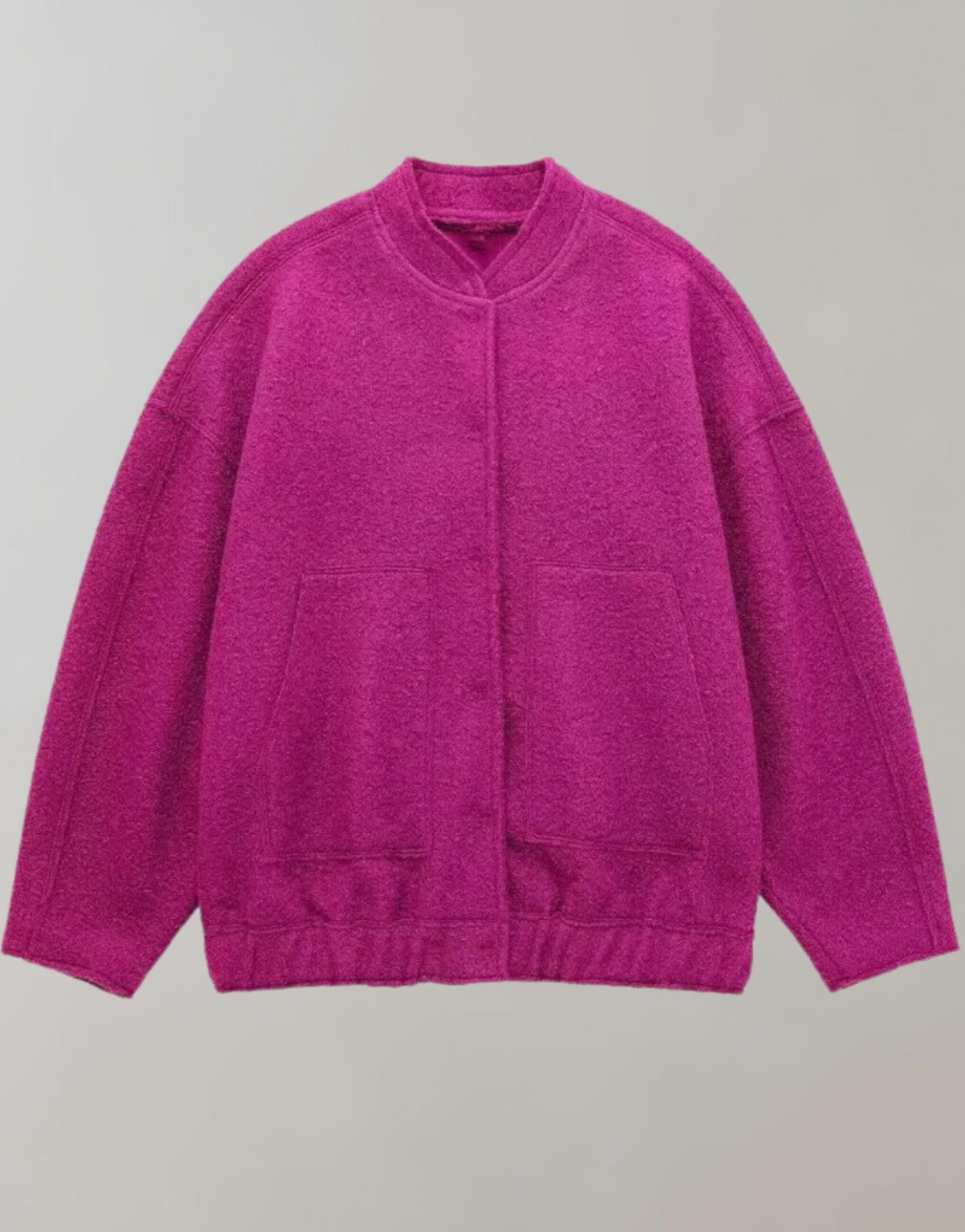 Oversized bomberjack | Casual | Met knopen | Oversized jas | Damesjas-Boetiek Moda