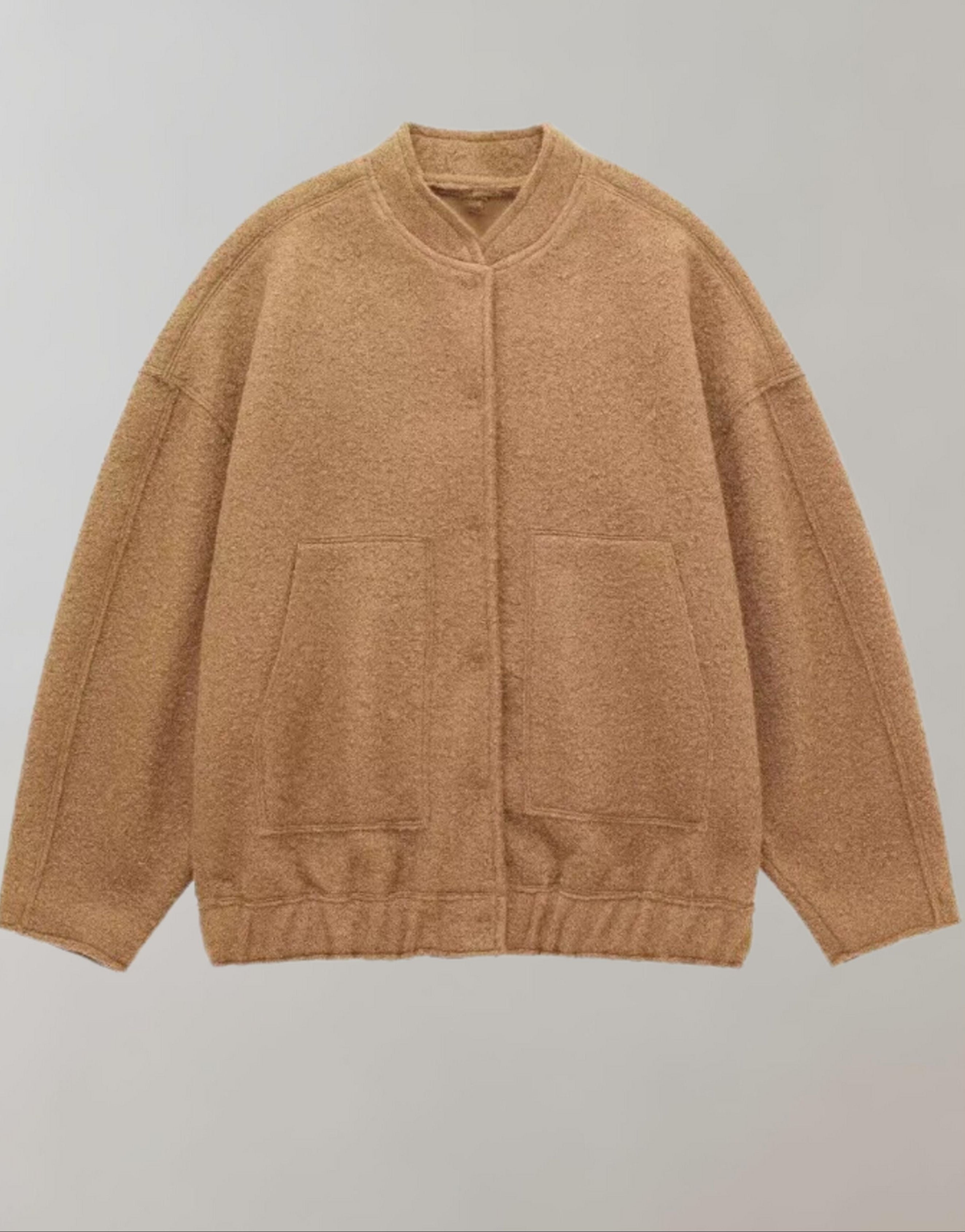 Oversized bomberjack | Casual | Met knopen | Oversized jas | Damesjas-Boetiek Moda