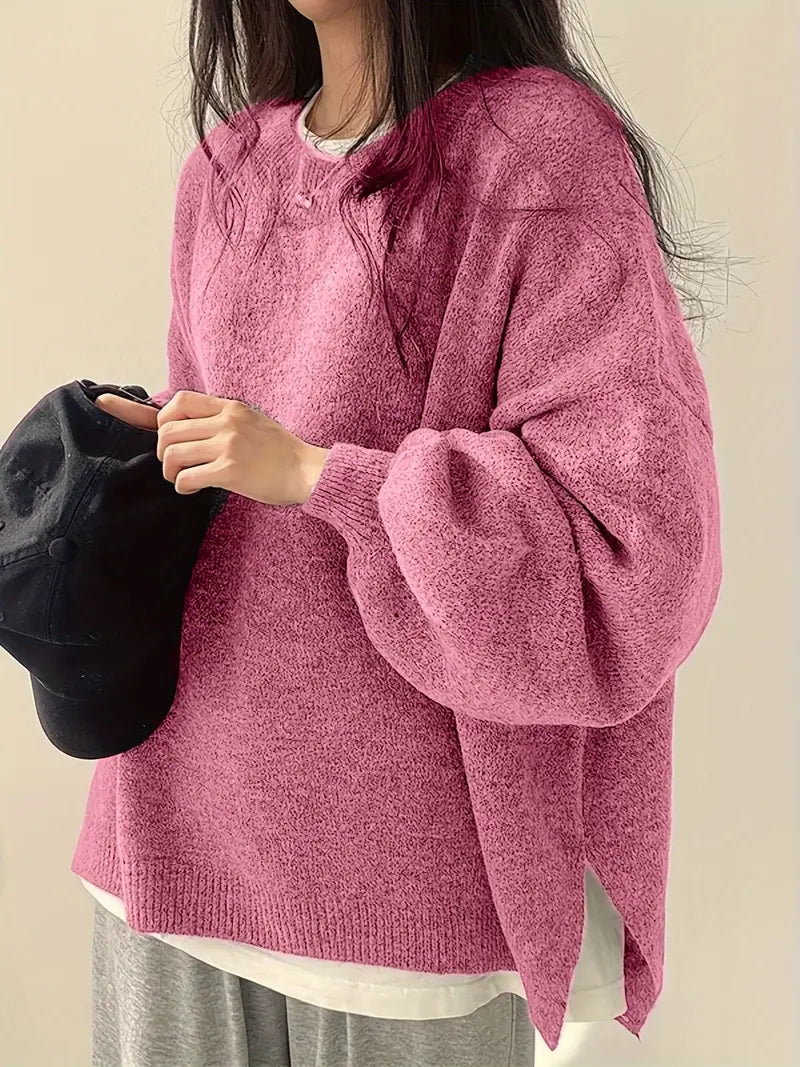 Oversized trui - Gebreid - Grof gebreid - Oversized trui - Trui voor dames-Boetiek Moda