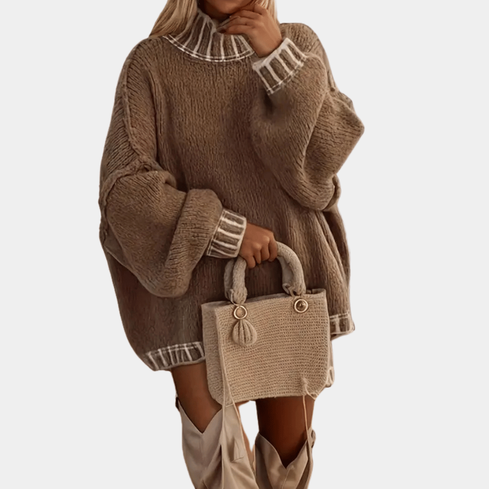 Oversized trui - Gebreid - Trui - Chunky sweater - Damesbreigoed-Boetiek Moda