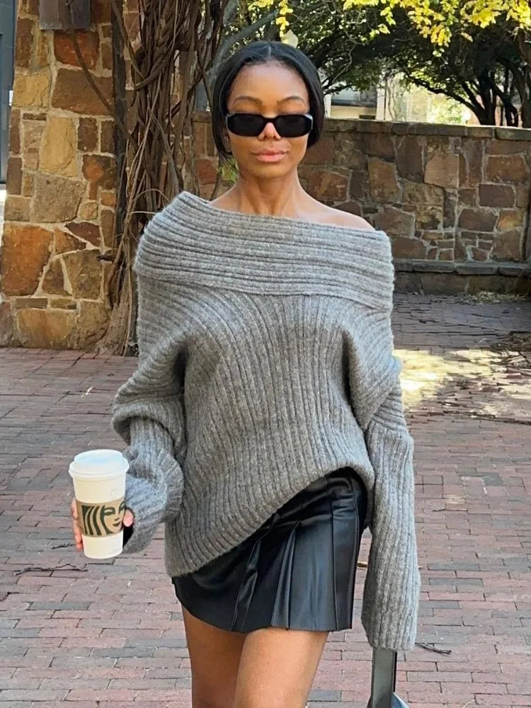 Oversized trui | Warm | Gebreid | Trui | Damesbreiwerk-Boetiek Moda